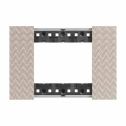Abdeckrahmen Bticino Living Now 3 Module farbe optic KA4803MM