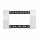 Abdeckrahmen Bticino Living Now 4 Module farbe eis KA4804DW
