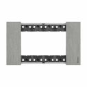 Abdeckrahmen Bticino Living Now 4 Module farbe Stahl KA4804ZG