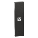 Leuchthüllen BTicino Living Now mit lüftersymbol 1 modul - schwarz KG01RN