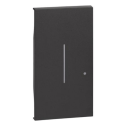 Leuchtbare abdeckung BTicino Living Now für angeschlossenen dimmer/schalter 2 module - schwarz KG33M2
