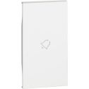 Lightable covers BTicino Living Now with bell symbol 2 module - white  KW01M2D
