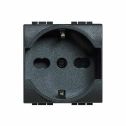 International socket Anthracite 2P+T 16A 250V Bticino Livilight L4140/16