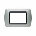 Cover plate Living International 3 modules - Aluminium L4803AL