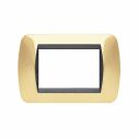 Placca Living International 3 moduli - Oro Vero L4803OR