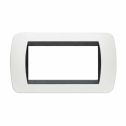 Placca Living International 4 moduli - Bianco L4804PB