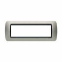 Placca Living International 7 moduli - Titanio chiaro L4807TC