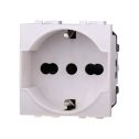 ETTROIT Presa schuko 2P+T 16A compatibile serie Livinglight Biticino colore bianco