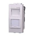 Datendose RJ45 Kategorie cat.5e UTP Livinglight kompatibler Weiß farbe