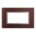 Ettroit Plaque compatible Bticino Livinglight 3 modules aluminium couleur bronze - LN86310
