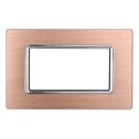 Ettroit Plaque compatible Bticino Livinglight 3 modules aluminium couleur or - LN86311