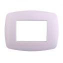 Ettroit Plaque compatible Bticino Livinglight 3 modules slim plastique, coloris blanc - LN87301