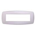 Ettroit placca compatibile Bticino Livinglight 7 moduli plastica slim colore bianco - LN87701
