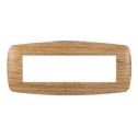 Ettroit lacca compatibile Bticino Livinglight 7 moduli plastica slim colore legno scuro - LN87705