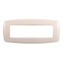Ettroit placca compatibile Bticino Livinglight 7 moduli plastica slim colore sabbia - LN87709