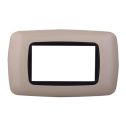 Plaque compatibles Bticino Livinglight 4 modules plastique convexe couleur sable