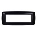 Ettroit placca compatibile Bticino Livinglight 7 moduli plastica bombata colore nero - LN88702