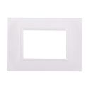Placca compatibile Bticino Livinglight 3 moduli plastica quadrata colore bianco