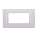Plaque compatibles Bticino Livinglight 4 modules plastique carré couleur blanc
