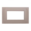 Plaque compatibles Bticino Livinglight 4 modules plastique carré sable clair