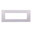 Plaque compatibles Bticino Livinglight 7 modules plastique carré couleur blanc