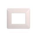 Plaque compatibles Bticino Matix 2 modules plastique couleur blanc