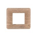 Plaque compatibles Bticino Matix 2 modules plastique couleur bois clair