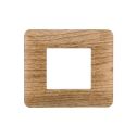 Plaque compatibles Bticino Matix 2 modules plastique couleur bois sombre