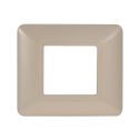Plaque compatibles Bticino Matix 2 modules plastique couleur sable