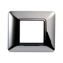 Plaque compatibles Bticino Matix 2 modules plastique couleur chrome poli