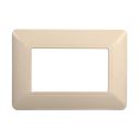 Plaque compatibles Bticino Matix 3 modules plastique couleur sable
