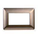 Plaque compatibles Bticino Matix 3 modules plastique couleur bronze
