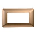 Plaque compatibles Bticino Matix 4 modules plastique couleur or