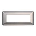 Plaque compatibles Bticino Matix 6 modules plastique couleur argent