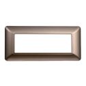 Plaque compatibles Bticino Matix 6 modules plastique couleur bronze