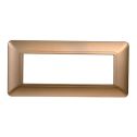 Plaque compatibles Bticino Matix 6 modules plastique couleur or