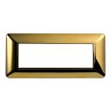Plaque compatibles Bticino Matix 6 modules plastique couleur or brillant