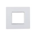Plaque compatibles Bticino Matix 2 modules verre couleur blanc