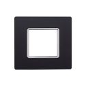 Plaque compatibles Bticino Matix 2 modules verre couleur acier graphite foncé