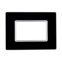 Plaque compatibles Bticino Matix 3 modules verre couleur noir