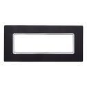 Plaque compatibles Bticino Matix 6 modules verre couleur noir