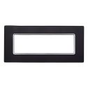 Plaque compatibles Bticino Matix 6 modules verre couleur bronze foncé