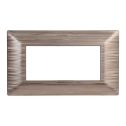 Plaque compatibles Bticino Matix 4 modules plastique couleur or satiné