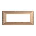 Plaque compatibles Bticino Matix 6 modules plastique couleur or satiné