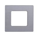 Plaque compatibles Bticino Matix 2 modules aluminium couleur argent brillant satiné