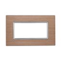 ETTROIT MT86411 Plaque Aluminium 4P Couleur Or Compatible avec Bticino Matix