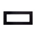 ETTROIT MT86602 Plaque aluminium 6P Coloris Noir Compatible avec Bticino Matix