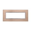 ETTROIT MT86611 Plaque aluminium 6P Couleur Or Compatible avec Bticino Matix