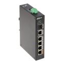 Dahua PFS3106-4ET-60-V2 switch di rete industriale 3 Porte PoE + 1 Porta Hi-PoE + 1 Porta SFP + 1 Porta Uplink Base-T 1000Mbps Guida DIN