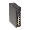 Dahua PFS3110-8T Switch industriel 8 Ports + 1 Port SFP + 1 Port Uplink Base-T 1000Mbps sans gestion L2 Rail DIN